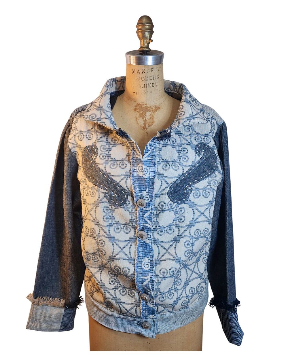 Upcycled Jacket from fabric scraps — One of a Kind
